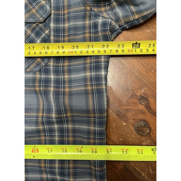 Kuhl Men's Flannel Shirt Sz M Gray Blue Plaid Long Sleeve Button-Up Outdoor - Picture 9 of 15